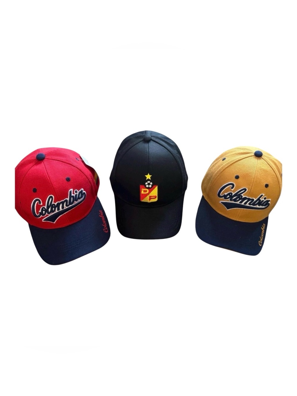 Colombia Baseball Cap - Red & Navy / Yellow & Navy / Black